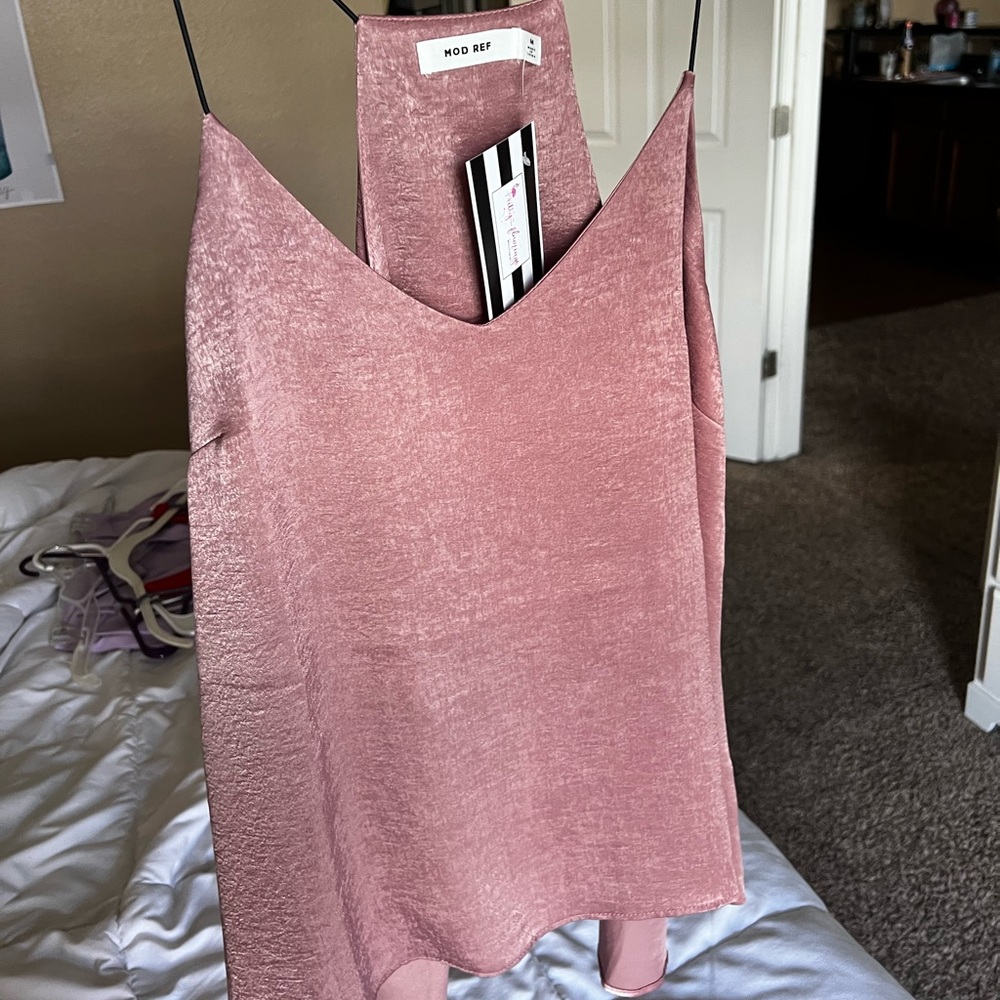 Mauve silky tank